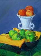 Fruits with yellow cloth